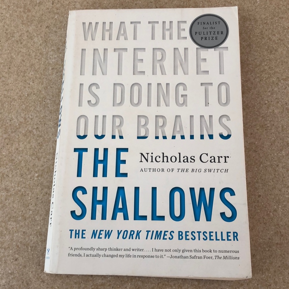 pre read Nicholas Carr NY Times best seller